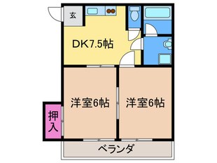 多佳良コーポの物件間取画像